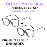 Óculos Crystal Multifocal [ LEVE 2 UNIDADES E PAGUE 1 ] - Garanta HOJE MESMO! 63% OFF