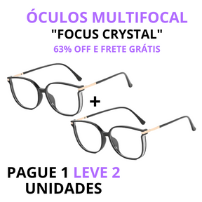 Óculos Crystal Multifocal [ LEVE 2 UNIDADES E PAGUE 1 ] - Garanta HOJE MESMO! 63% OFF