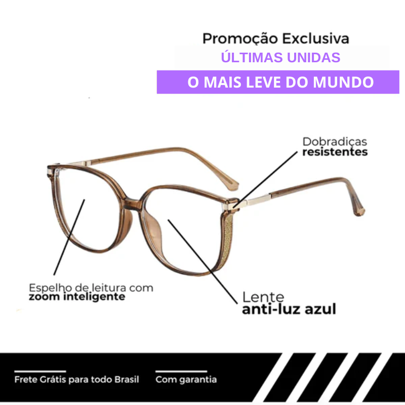 Óculos Crystal Multifocal [ LEVE 2 UNIDADES E PAGUE 1 ] - Garanta HOJE MESMO! 63% OFF